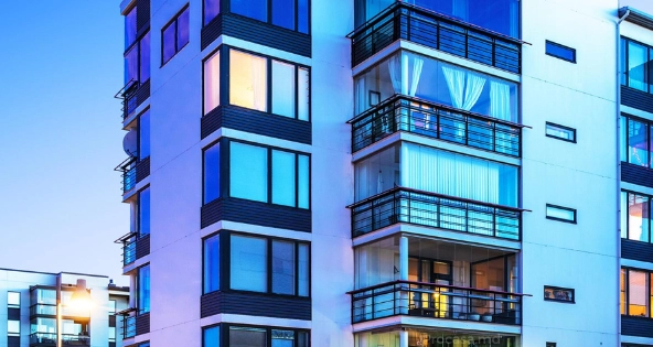 Imagine cu un ansamblu rezidențial modern în Chișinău, Republica Moldova